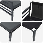 2-Seater Outdoor Steel Sofa Set with Cushions – Anthracite Patio Garden Furniture