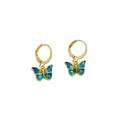 Elegant Butterfly Drop Earrings for Women – Gold Alloy Petite Fashion Jewelry