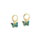 Elegant Butterfly Drop Earrings for Women – Gold Alloy Petite Fashion Jewelry