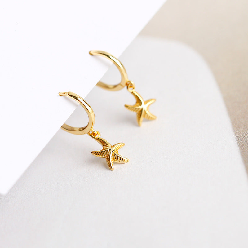 Starfish Sterling Silver Earrings for Women – Elegant Ocean-Inspired Jewelry
