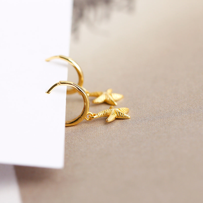 Starfish Sterling Silver Earrings for Women – Elegant Ocean-Inspired Jewelry
