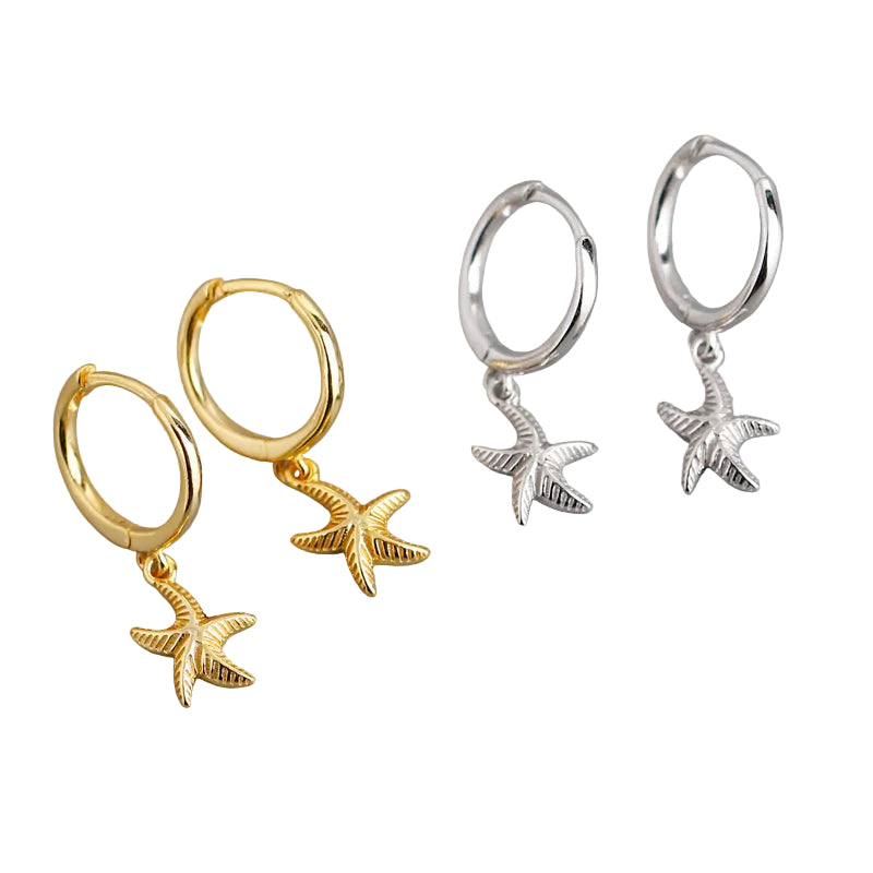 Starfish Sterling Silver Earrings for Women – Elegant Ocean-Inspired Jewelry