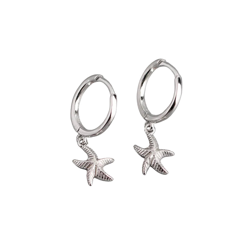 Starfish Sterling Silver Earrings for Women – Elegant Ocean-Inspired Jewelry