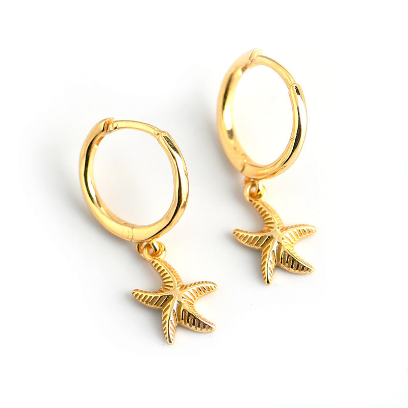 Starfish Sterling Silver Earrings for Women – Elegant Ocean-Inspired Jewelry
