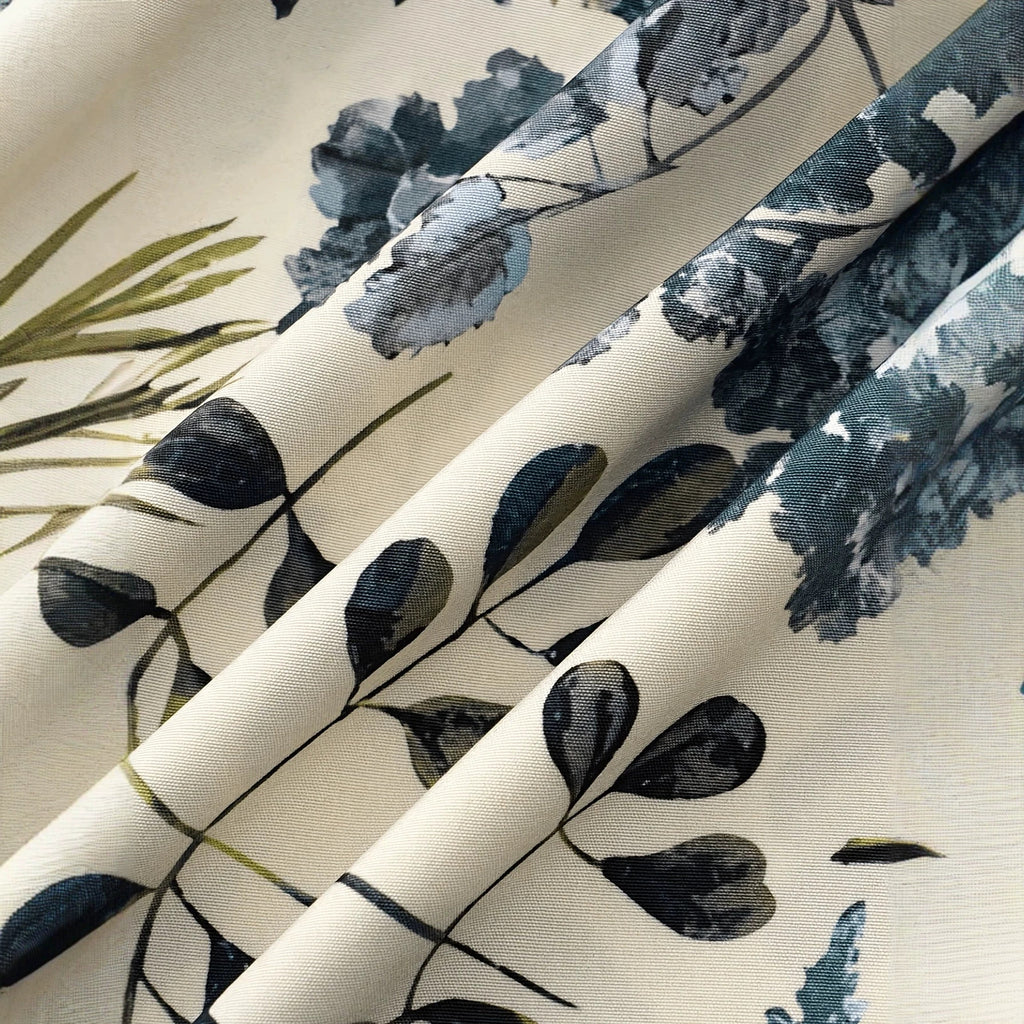 Women’s Floral Print Long Dress – Elastic Waist Layered Casual Maxi Dress